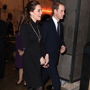 ASO Duchess of Cambridge Kate Middleton Seraphine Vanessa Black Turtleneck Dress